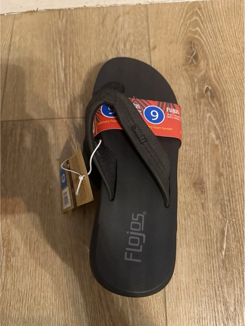 Flojos Size 9 M Black Flip Flop Sandals New Men's Shoes